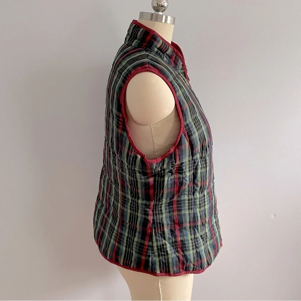 Pendleton Plaid Puffer Vest- Flawed- Multicolored- Size 1X